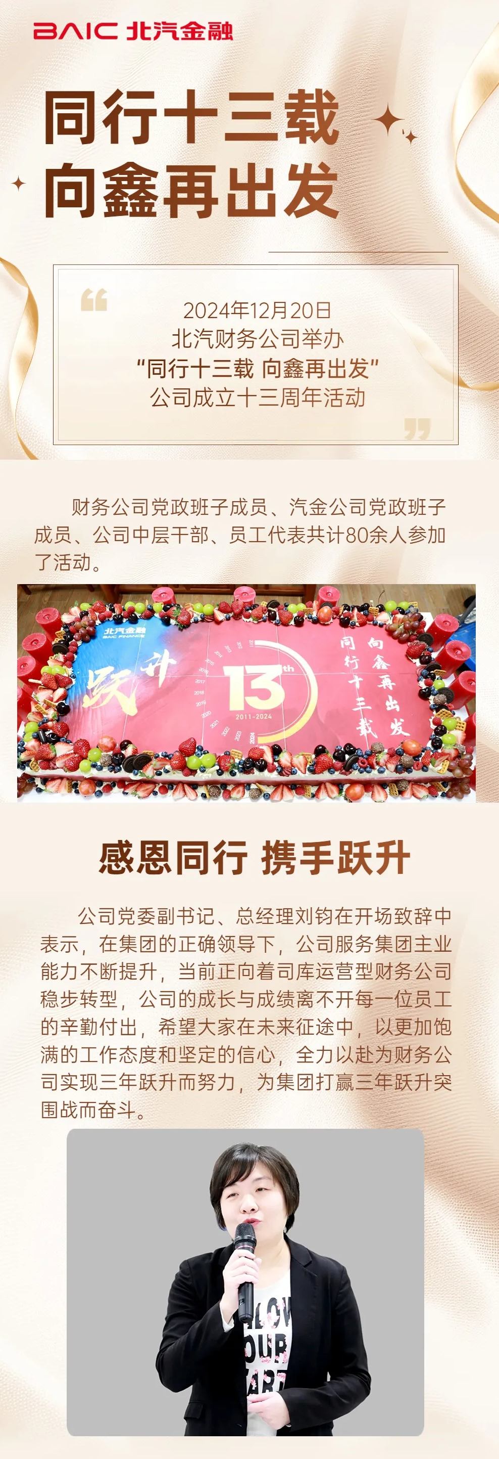 同行十三载 向鑫再出发|做爱视频
举办成立十三周年活动